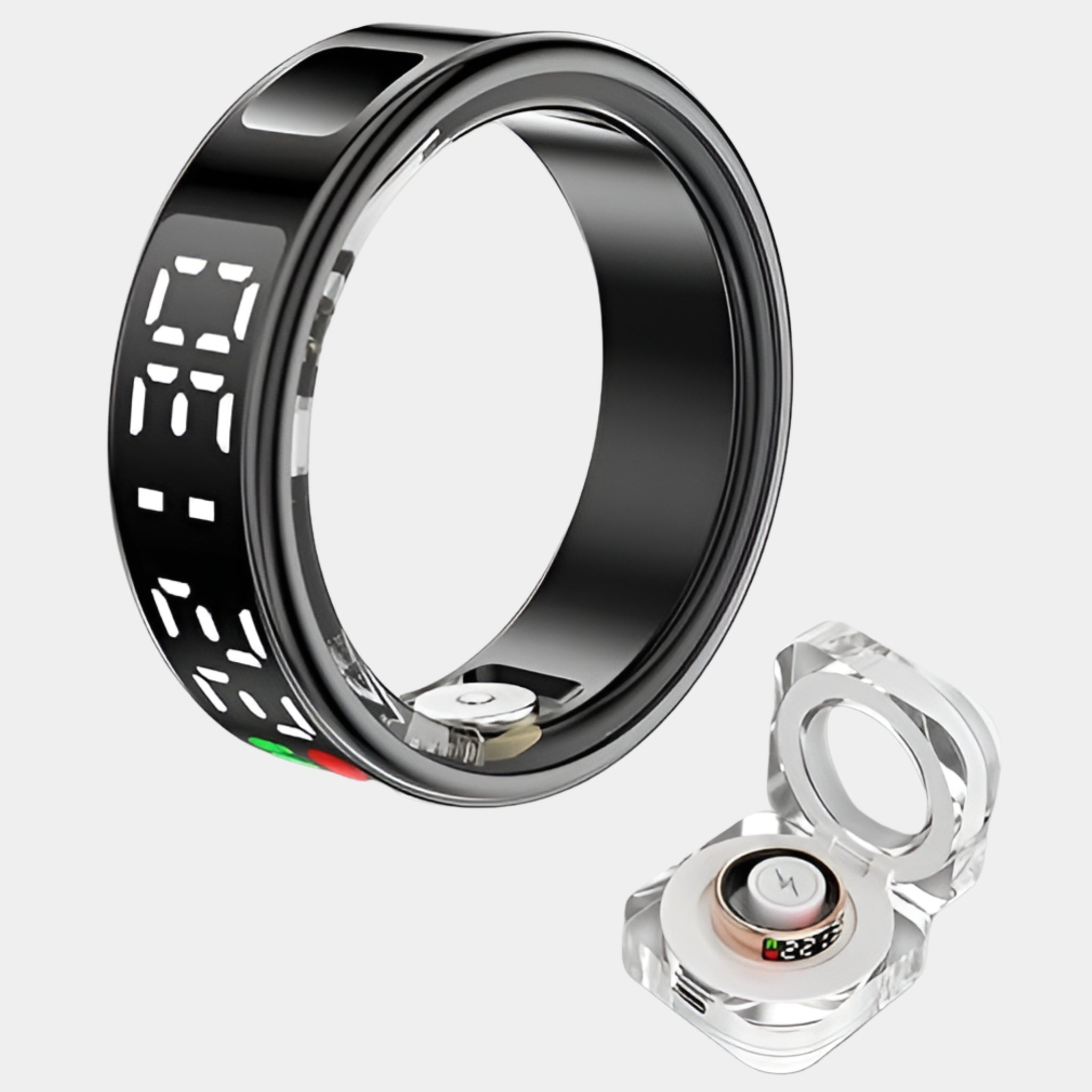 Smart Ring – Heart Rate, Blood Oxygen Monitor, Waterproof Fitness Tracker.