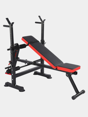 600lbs 6-in-1 Weight Bench Set – Adjustable with Squat Rack.